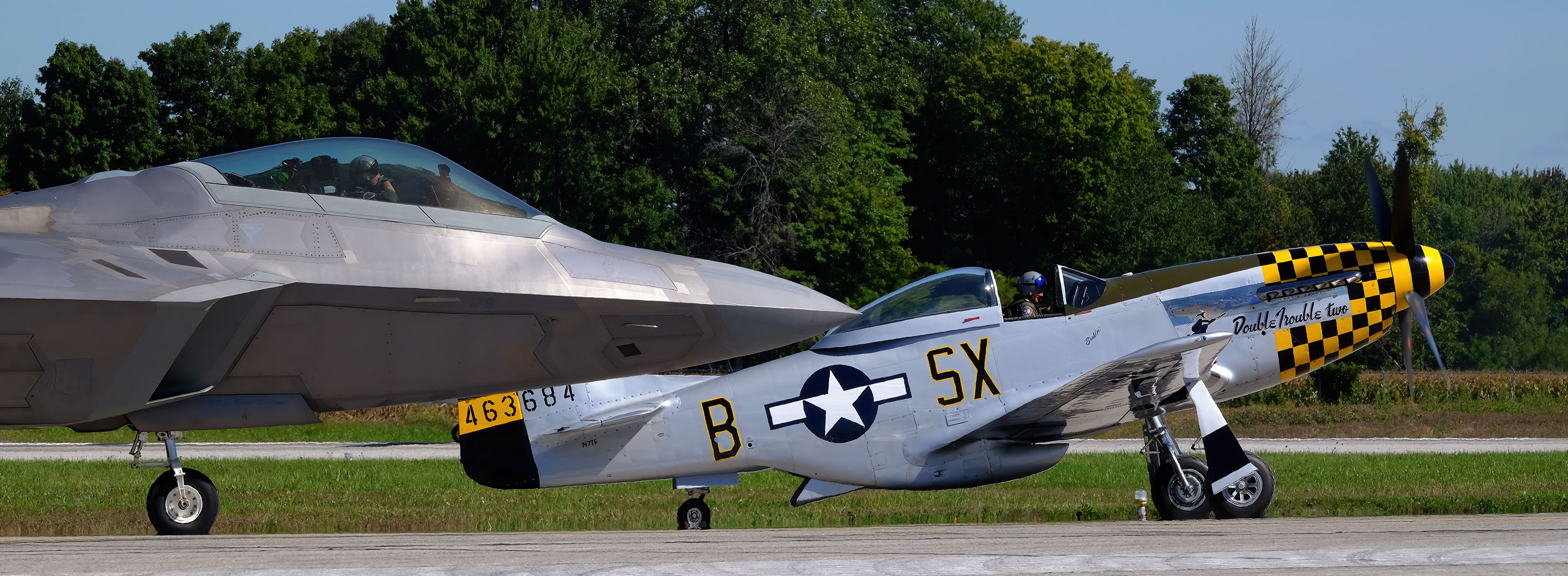F-22 Raptor  P-51 Mustang